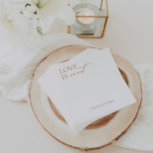 Serviette En Papier Serviettes modernes "L'amour est doux" pour le bar