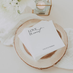 Serviette En Papier Serviettes modernes "L'amour est doux" pour le bar