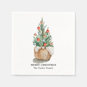 Serviette En Papier Serviettes monogrammées de Noël traditionnelles