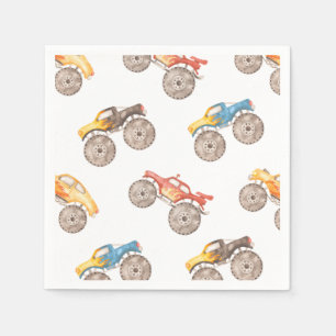 Serviette En Papier Serviettes Monster Truck Party   Camions Monster