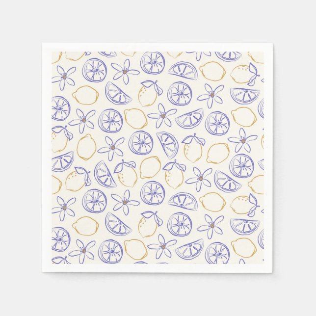 Serviette En Papier Serviettes Motif citron (Devant)