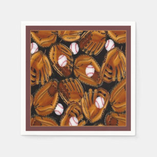 Serviette En Papier Serviettes Motif De Baseball Mits