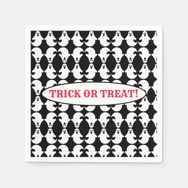 Serviette En Papier Serviettes Motif fantôme en miroir (Devant)