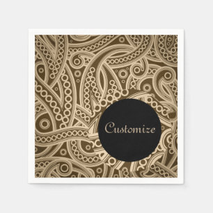 Serviette En Papier Serviettes Motif Funky Gold personnalisées