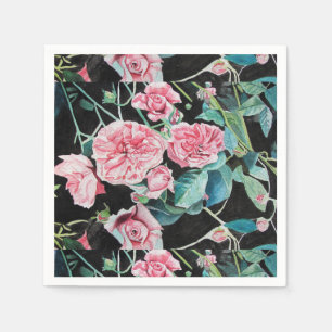 Serviette En Papier Serviettes Napkins Fleur Rose Rose Shabby Chic