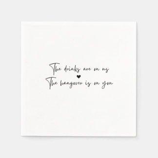 Serviette En Papier Serviettes Open Bar pour Mariage ou fête