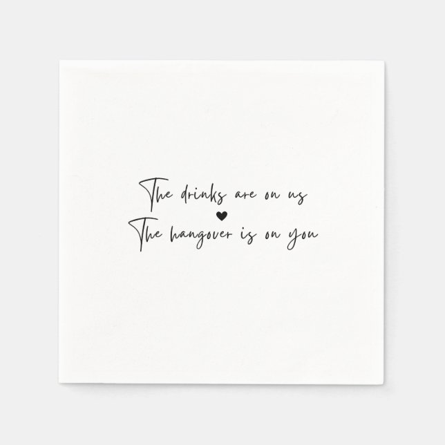 Serviette En Papier Serviettes Open Bar pour Mariage ou fête (Devant)