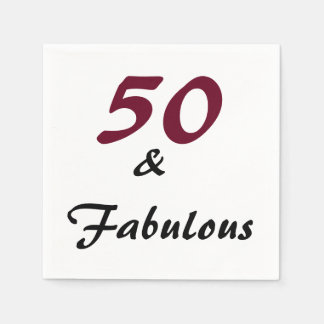 Serviette En Papier serviettes papier pour 50e anniversaire