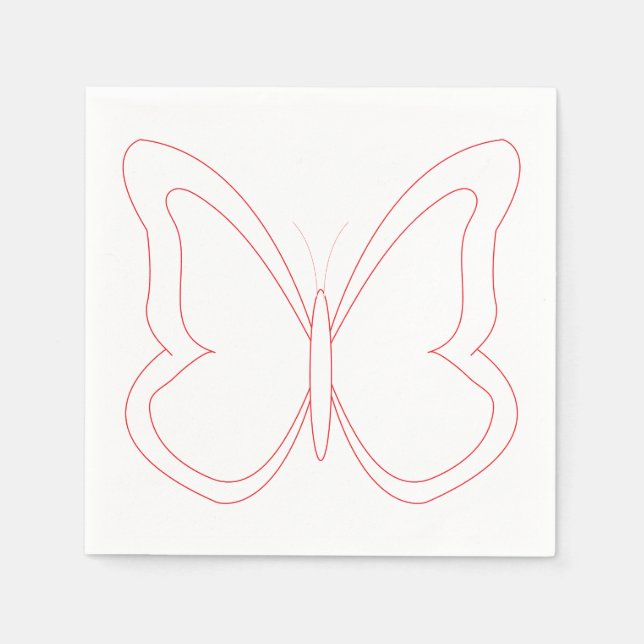 Serviette En Papier Serviettes Papillon volant (Devant)