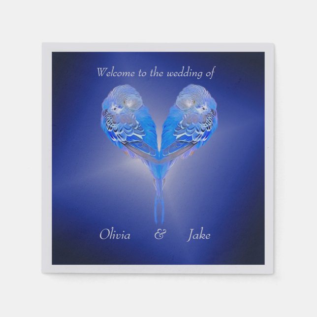 Serviette En Papier Serviettes perroquet bleu (Devant)