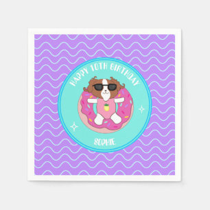 Serviette En Papier Serviettes personnalisées de la partie de la pisc