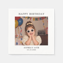 Serviettes personnalisées pour fête d'anniversaire