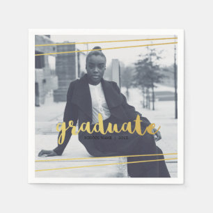 Serviette En Papier Serviettes personnalisées pour les diplômés de Bla