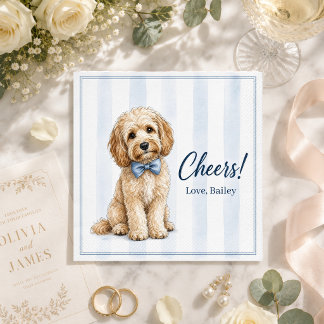Serviette En Papier Serviettes personnalisées pour mariage de chiens e