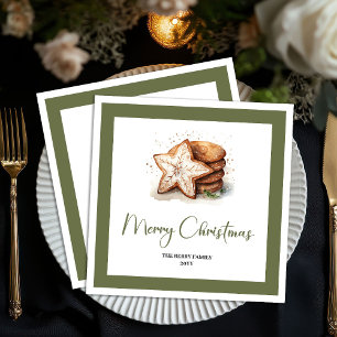 Serviette En Papier Serviettes personnalisées pour Noël Cozy Earthy