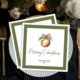 Serviette En Papier Serviettes personnalisées pour Noël en terre cuite