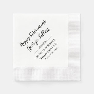 Serviette En Papier Serviettes Personnalisées pour Retraite Heureuse