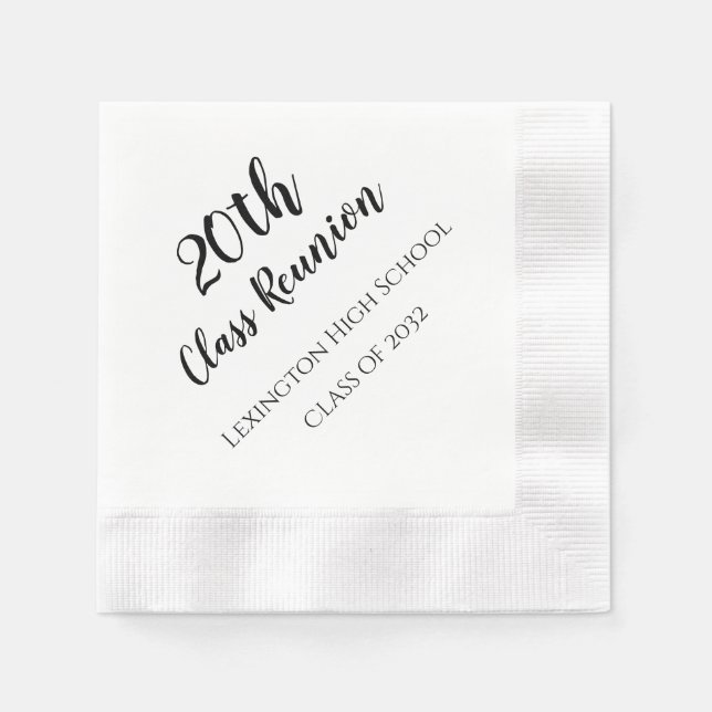 Serviette En Papier Serviettes personnalisées pour réunion de classe 2 (Devant)