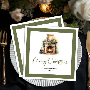Serviette En Papier Serviettes personnalisées pour sapin de Noël scand
