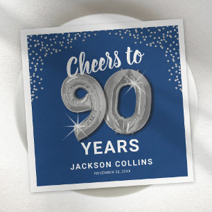 Serviette En Papier Serviettes pour anniversaire adulte 90 ans Moderne