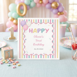 Serviette En Papier Serviettes pour anniversaire de fille amusant à ra