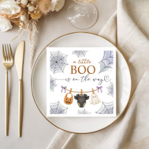 Serviettes pour Baby Shower "A Little Boo" Hallowe