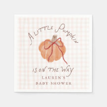 Serviettes pour Baby Shower Blush Gingham Little P