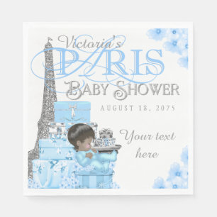 Serviette En Papier Serviettes pour Baby Shower Garçon Paris