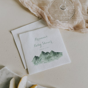 Serviette En Papier Serviettes pour Baby Shower Green Mountain Country