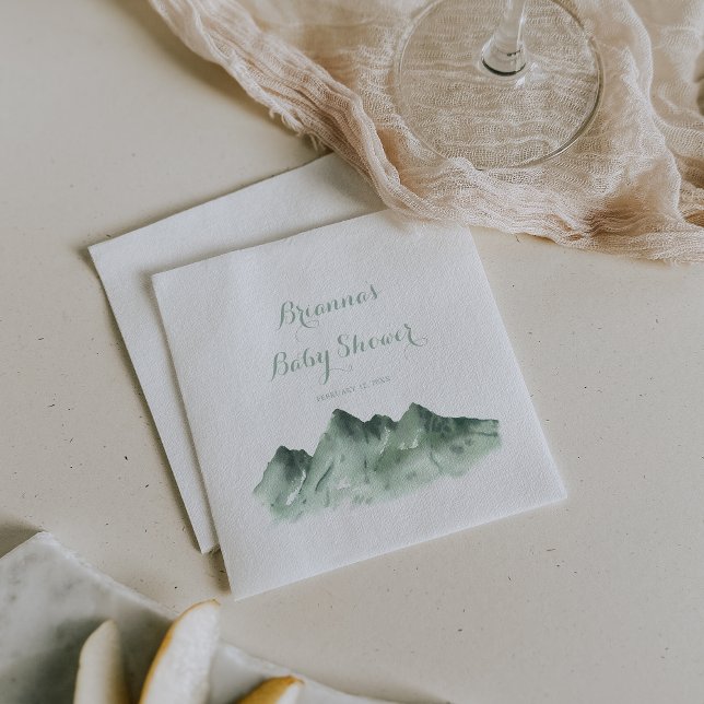 Serviette En Papier Serviettes pour Baby Shower Green Mountain Country (Créateur téléchargé)