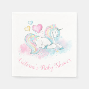 Serviette En Papier Serviettes pour Baby Shower Licorne