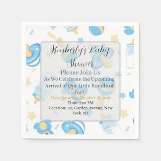 Serviette En Papier serviettes pour baby shower Little Cutie