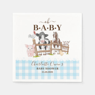Serviette En Papier Serviettes pour Baby Shower Oh Bébé Animaux de la 