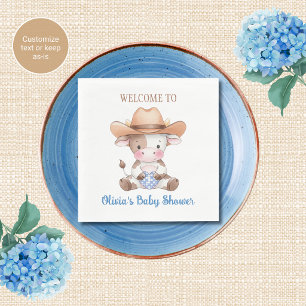 Serviette En Papier Serviettes pour Baby Shower Thème Cowboy Fête de N