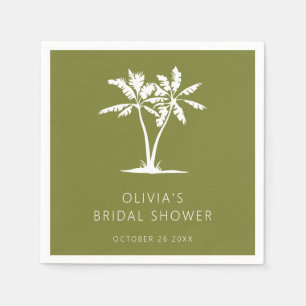 Serviette En Papier Serviettes pour Baby Shower Tropical Palm et Plage