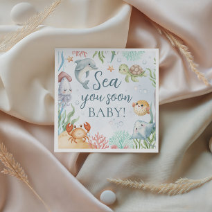Serviette En Papier Serviettes pour Baby Shower Under the Sea
