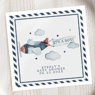 Serviette En Papier Serviettes pour Baby Shower 'Vintage Airplane It's
