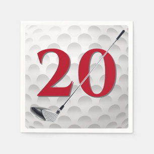 Serviette En Papier Serviettes pour club de golf pour 20e anniversaire