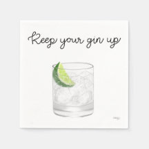 Serviettes pour cocktail au gin