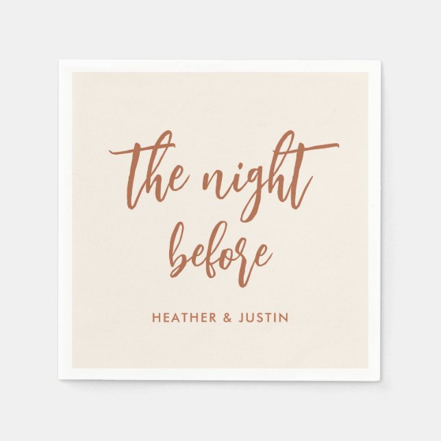 Serviette En Papier Serviettes pour dîner de répétition Boho la veille (Devant)