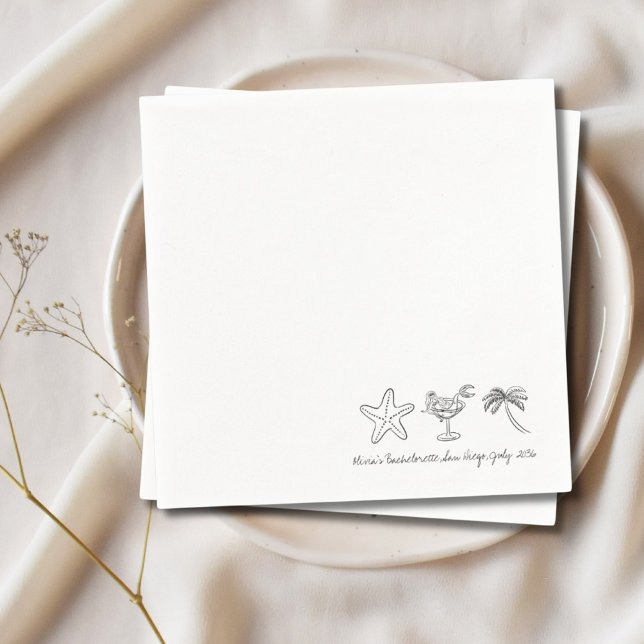 Serviette En Papier Serviettes pour enterrement de vie de jeune fille  (Last Splash Bachelorette Party Supply Napkins)
