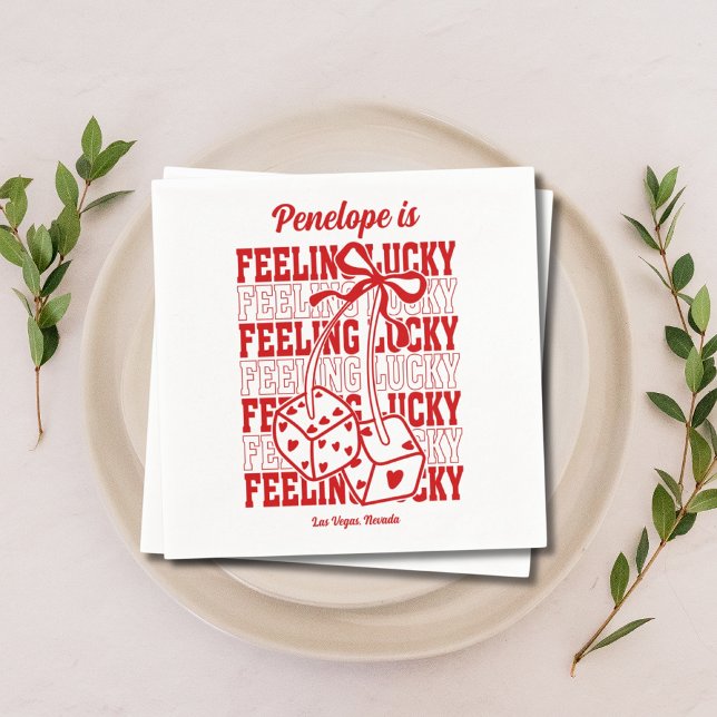 Serviette En Papier Serviettes pour enterrement de vie de jeune fille  (Feeling Lucky in Love Bachelorette Party Napkins
)