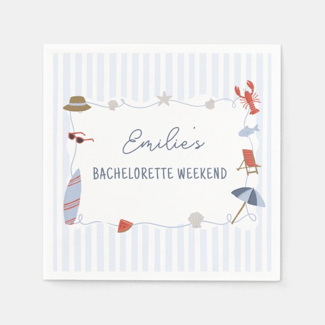 Serviette En Papier Serviettes pour enterrement de vie de jeune fille  (Devant)