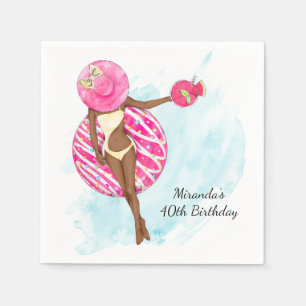 Serviette En Papier Serviettes pour fête d'anniversaire 40 ans Retro P