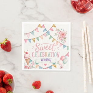 Serviette En Papier Serviettes pour fête d'anniversaire Candyland 1ère