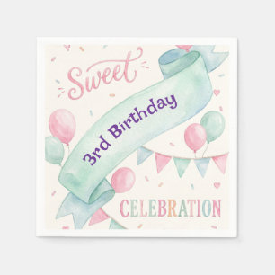 Serviette En Papier Serviettes pour fête d'anniversaire Candyland avec