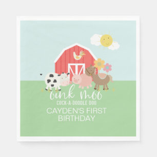 Serviette En Papier Serviettes pour fête d'anniversaire d'animaux de f