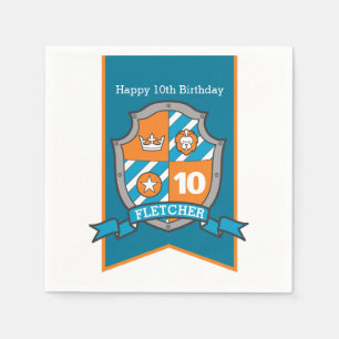 Serviette En Papier Serviettes pour fête d'anniversaire de 10 ans de g