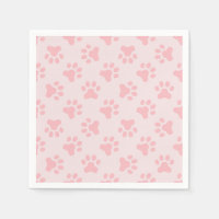 Serviettes pour fête d'anniversaire de chiot rose 