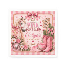 Serviettes pour fête d'anniversaire de cowgirl du